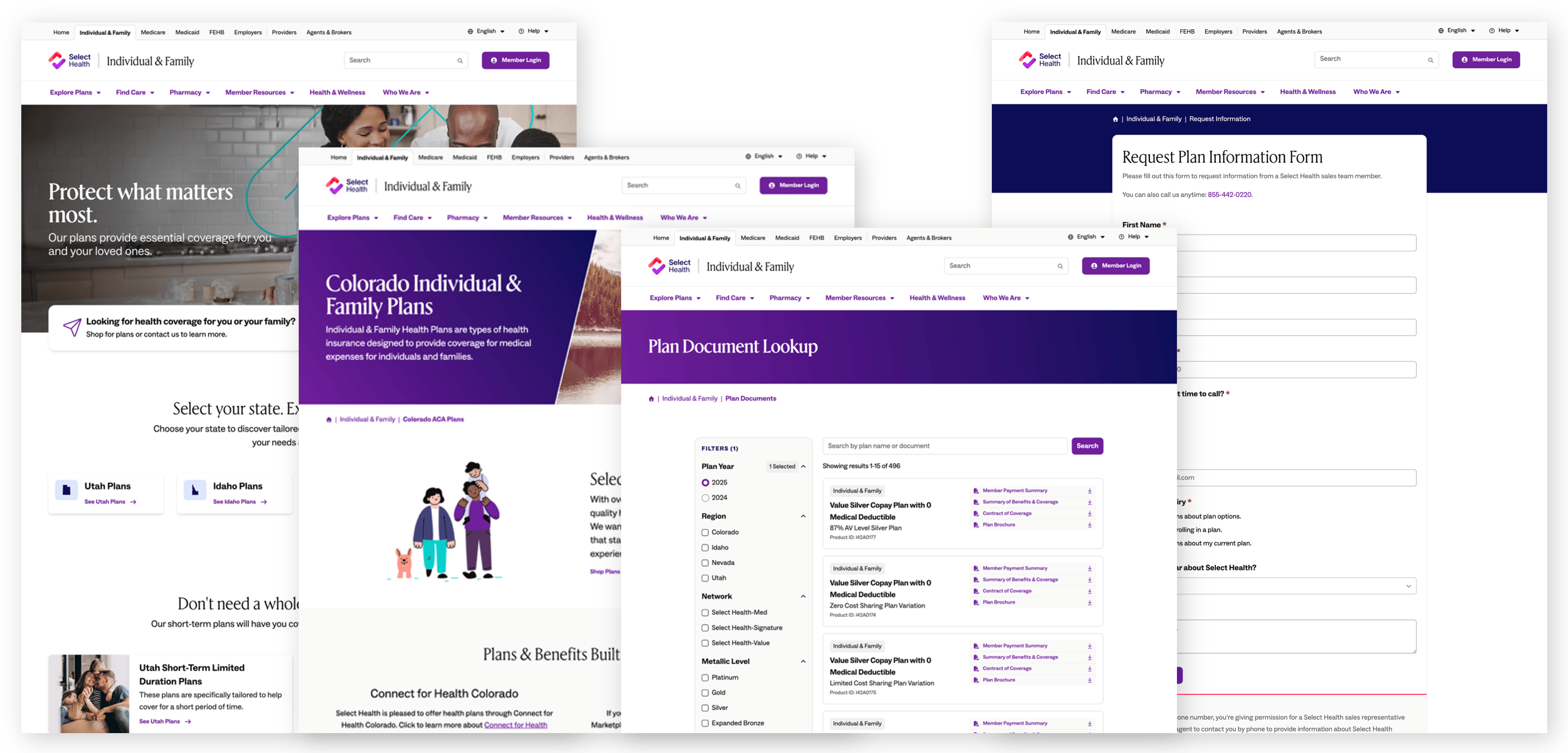 images of AEM site page designs